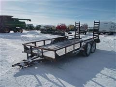 1999 Diamond C Pacesetter T/A Utility Flatbed Trailer 