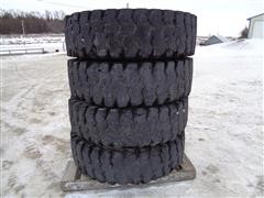 Monarch Industrial 14.00 X 24 Soft Shoe Solid Rubber Pay Loader Tires W/Rims 