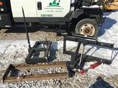 Tree Shear, Hale Bale Spear & Universal Mounting Plate Skid Steer Attachments 