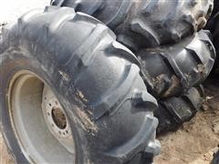 Valmont/Valley 14.9-24 Tires On Galvanized Rims 