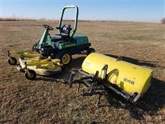 1996 John Deere F935 Front Mount Mower & Rotary Broom 