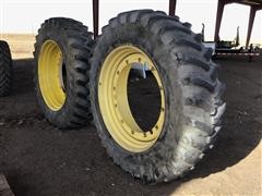 John Deere 12 Bolt Rims W/Firestone Tires 