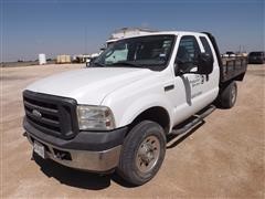 2007 Ford F250XL Super Duty 4x4 Extended Cab Flatbed Pickup 