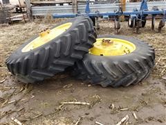 John Deere 18.4R42 Tires/Rims & Cast Iron Hubs 