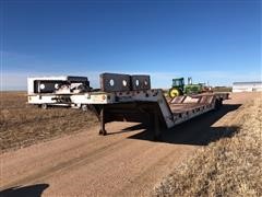 1998 Trail-Eze DHT7049WS T/A Fixed Neck Lowboy W/Hyd Tail Section 