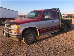 1994 Chevrolet 2500 Extended Cab Flatbed Diesel 4x4 Pickup 