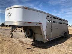 2003 Exiss GN-724-T Aluminum Gooseneck Livestock Trailer 