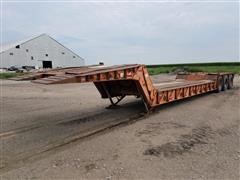 1979 Load King Tri/A Folding Neck Lowboy Trailer 