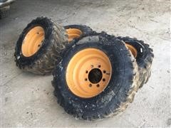 Titan/Dico 12-16.5 Skid Loader Tires On Rims 