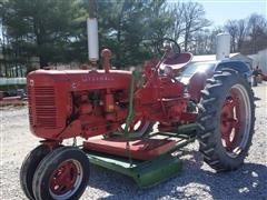 1948 Farmall C 2WD Tractor With 60" Continental Belly Mower 