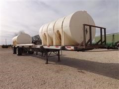 1998 Transcraft FB T/A Flatbed Trailer With 2) 3200 Gal Tanks And Pumps 