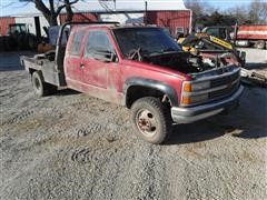 1990 Chevrolet 3500 4x4 Extended Cab Pickup W/ DewEze Bale Bed 