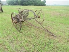 Antique Steel Wheel Hay Rake 