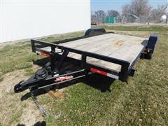 2018 East Texas Longhorn Car Hauler Bumper Pull Flatbed Trailer 