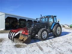 2000 New Holland TM125 MFWD Tractor W/Loader 