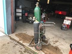 Cutting Torch, Gas Bottles With Cart 