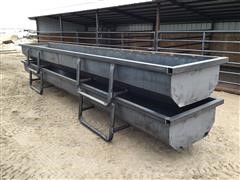 3 W Livestock Steel Feed Bunks 