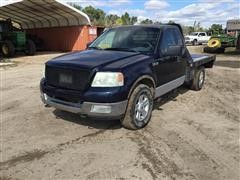 2004 Ford F150 4x4 Extended Cab Flatbed Pickup 