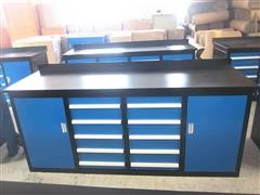 84" Work Bench, 12 Drawers 