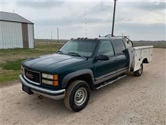 1998 GMC Sierra 3500 4x4 Crew Cab Service Truck 