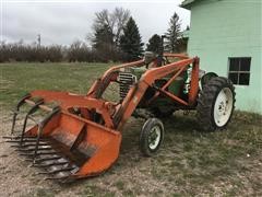 Oliver 880 2WD Diesel Tractor W/Loader 