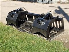 2018 Brute 84" Wide Root/Brush Grapple Skid Steer Attachment 