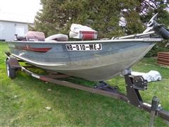 1988 Bass Tracker 16' Guide Special Aluminum Fishing Boat W/Trailer 