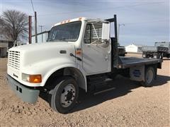 2000 International 4700 T 444E Flatbed Truck 