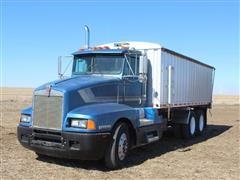 1989 Kenworth T600 T/A Grain Truck W/Harsh Hoist & Aluminum Bed 