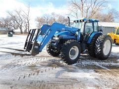 1999 New Holland 8360 MFWD Tractor W/7312 New Holland Quick Tach Loader 