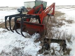 Dual 3100 Loader & Bucket With 4 Tine Grapple 