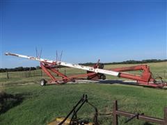 Feterl 1272 Large Portable PTO Auger W/Hydra Swing Hopper 