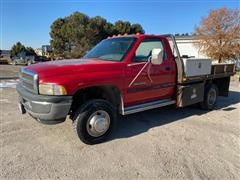 1998 Dodge Ram 3500 Laramie 4X4 Flatbed Pickup 