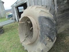 18.4x34 Clamp-On Dual Wheels & Tires 