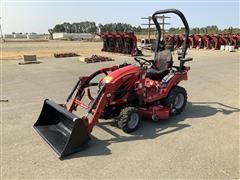 2018 Mahindra EMax 20S HST 4WD Compact Utility Tractor W/Loader & Belly Mount Mower 
