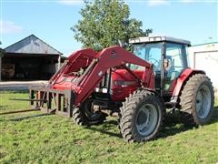 1997 Massey Ferguson 6180 MFWD Tractor W/Loader 