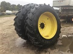 John Deere Dual Rims &460/85R42 Tires 