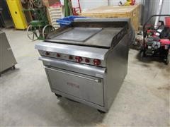 Vulcan Flat Top Grill With Oven On Wheels 