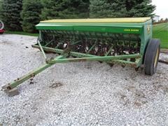 John Deere 8300 8-20 End Wheel Grain Drill With Grass Seed Attachment 