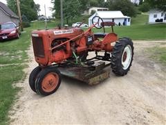 1941 Allis-Chalmers C 2WD Tractor W/mower 
