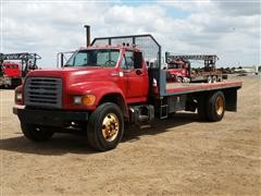 1997 Ford F800 Flatbed Truck 