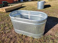 Stock Tank 80 Gallon Galvanized Round End - Waterers, Behlen Mfg. Co.