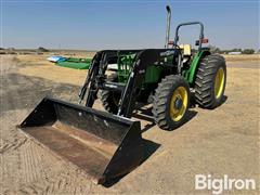 1997 John Deere 5400 MFWD Tractor W/Loader 