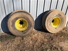 Firestone 16.5L-16.1 Front Tractor Tires On Rims 