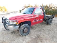 2000 Dodge Ram 3500 Laramie SLT Flatbed Pickup 