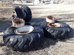 Goodyear & Goodrich 18.00-25 & 15.5-25 Floater Tires/Rims 