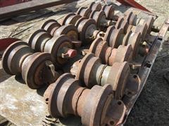 International TD-18 Dozer Mid Rollers, Idler Wheels And Rock Guards 