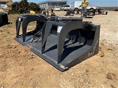 JCT Bucket W/ Grapple Fork Skid Steer Attachment 