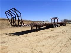 1995/1998 Wilson/Wabash Double (Hay) Flatbed Trailers & Dolly 