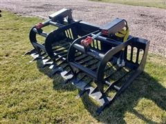 2020 Mid-State Rock/Brush Grapple Skid Steer Attachment 